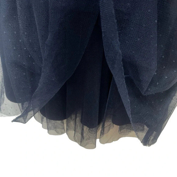 Zara Trafaluc Collection sleeveless blue button back dress w/tule dots medium - Picture 5 of 8